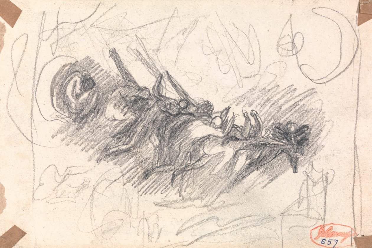 Attaquer les démons pour la tentation du Christ - George Romney