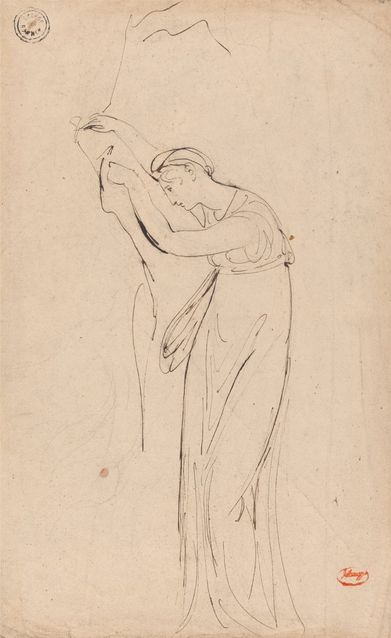 Femme captive ou déprimée : Peut-être Andromaque - George Romney