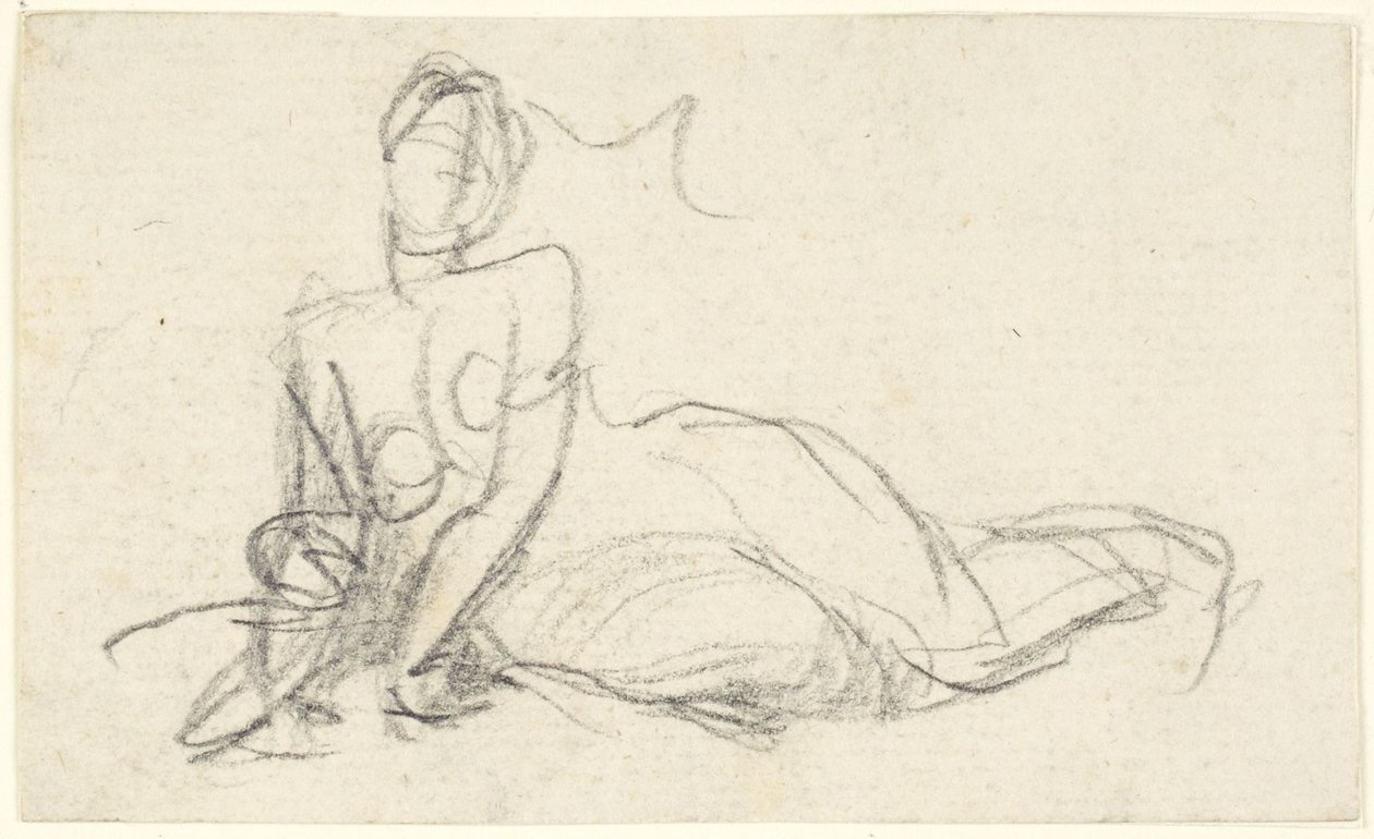 Femme assise par terre - George Romney