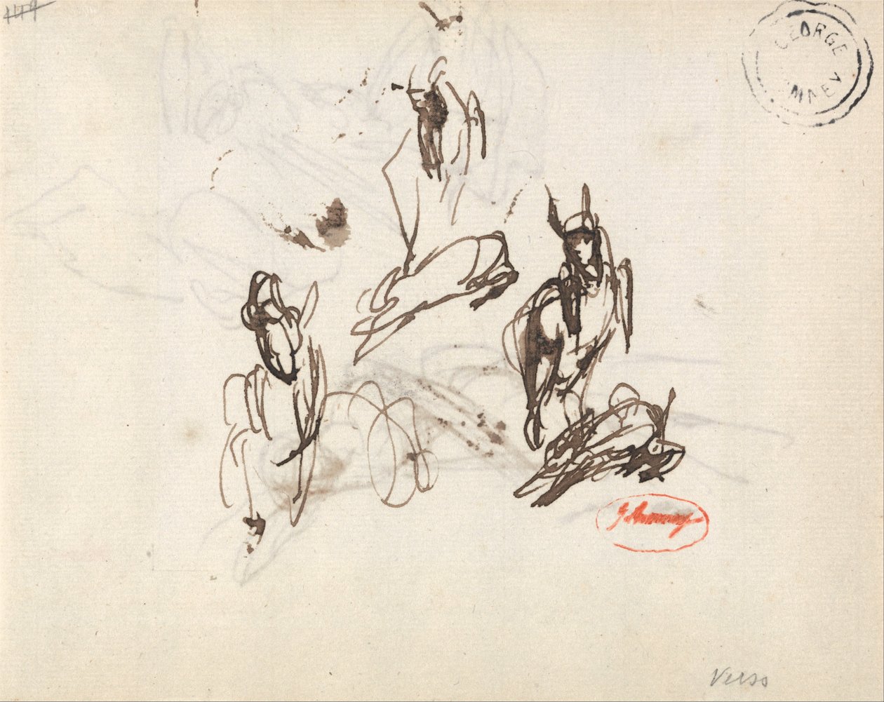 La chèvre qui gambade : trois esquisses - George Romney
