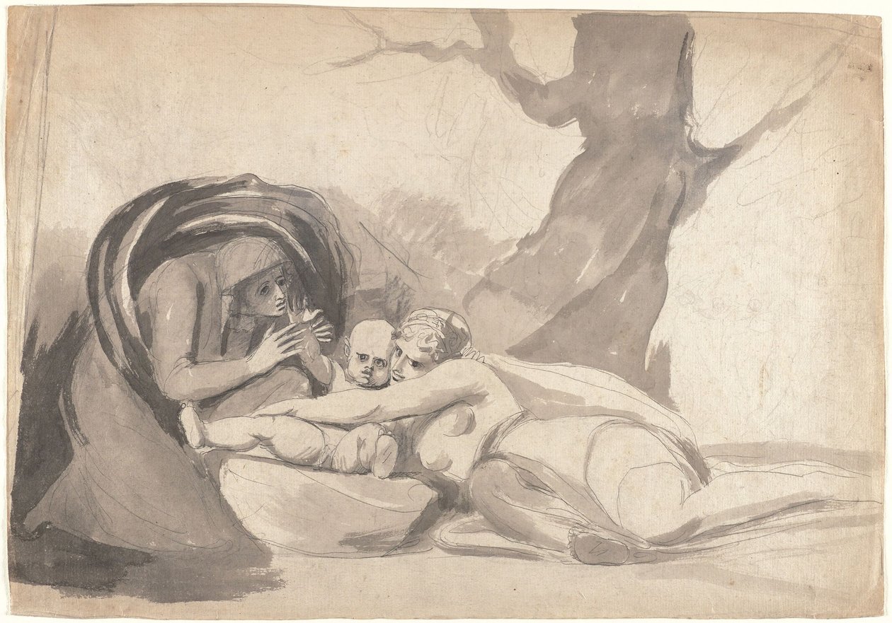 Shakespeare enfant, nourri par la tragédie et la comédie - George Romney