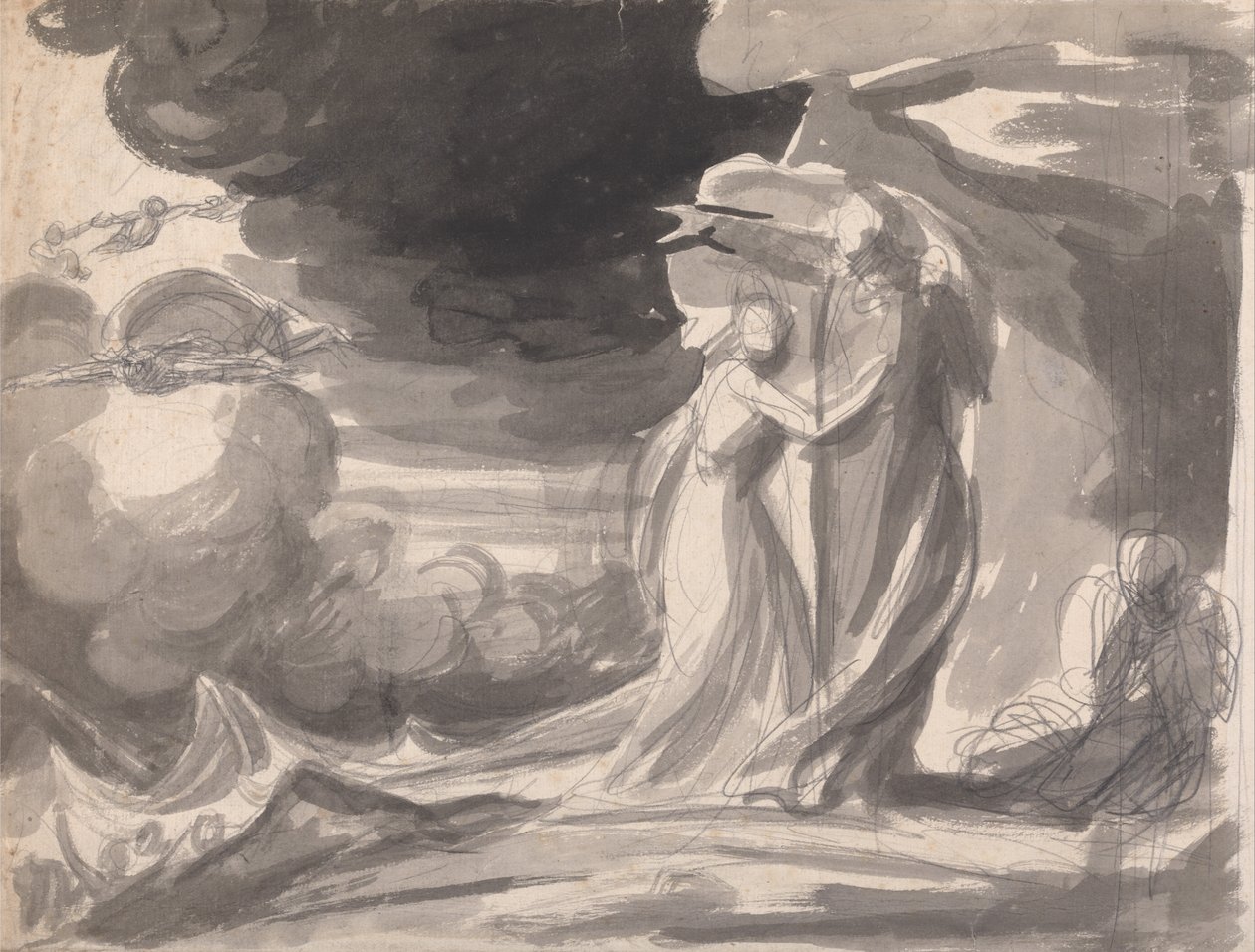 Miranda, Prospero et Caliban : La Tempête - George Romney