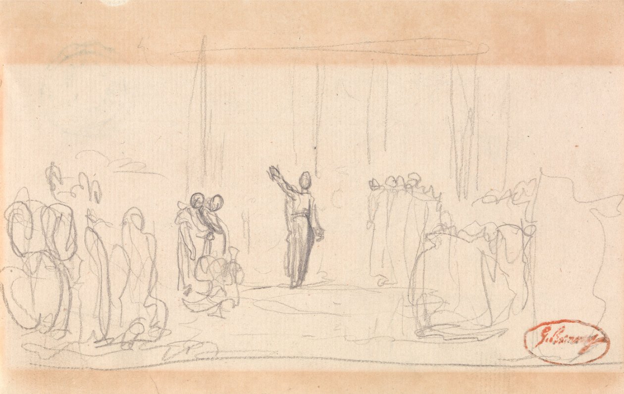 Peut-être une foule devant une prophétesse - George Romney