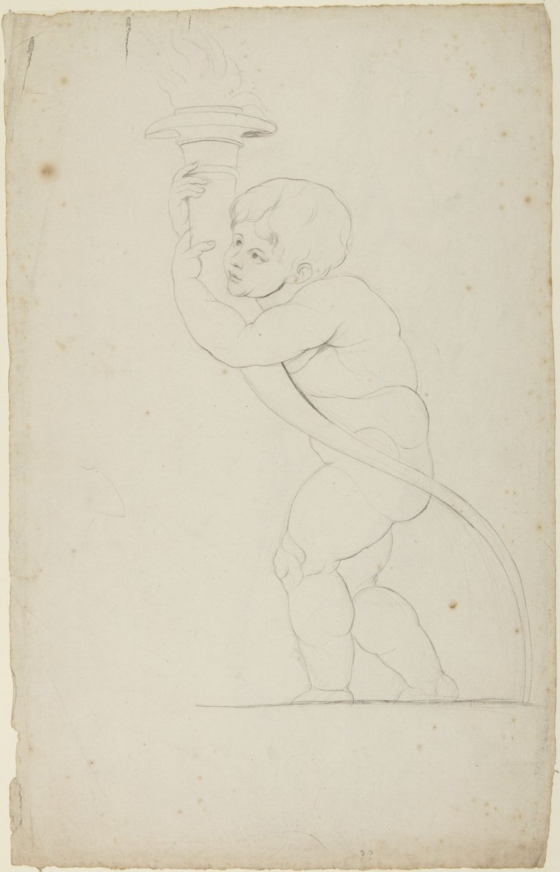 Putto tenant une torche - George Romney