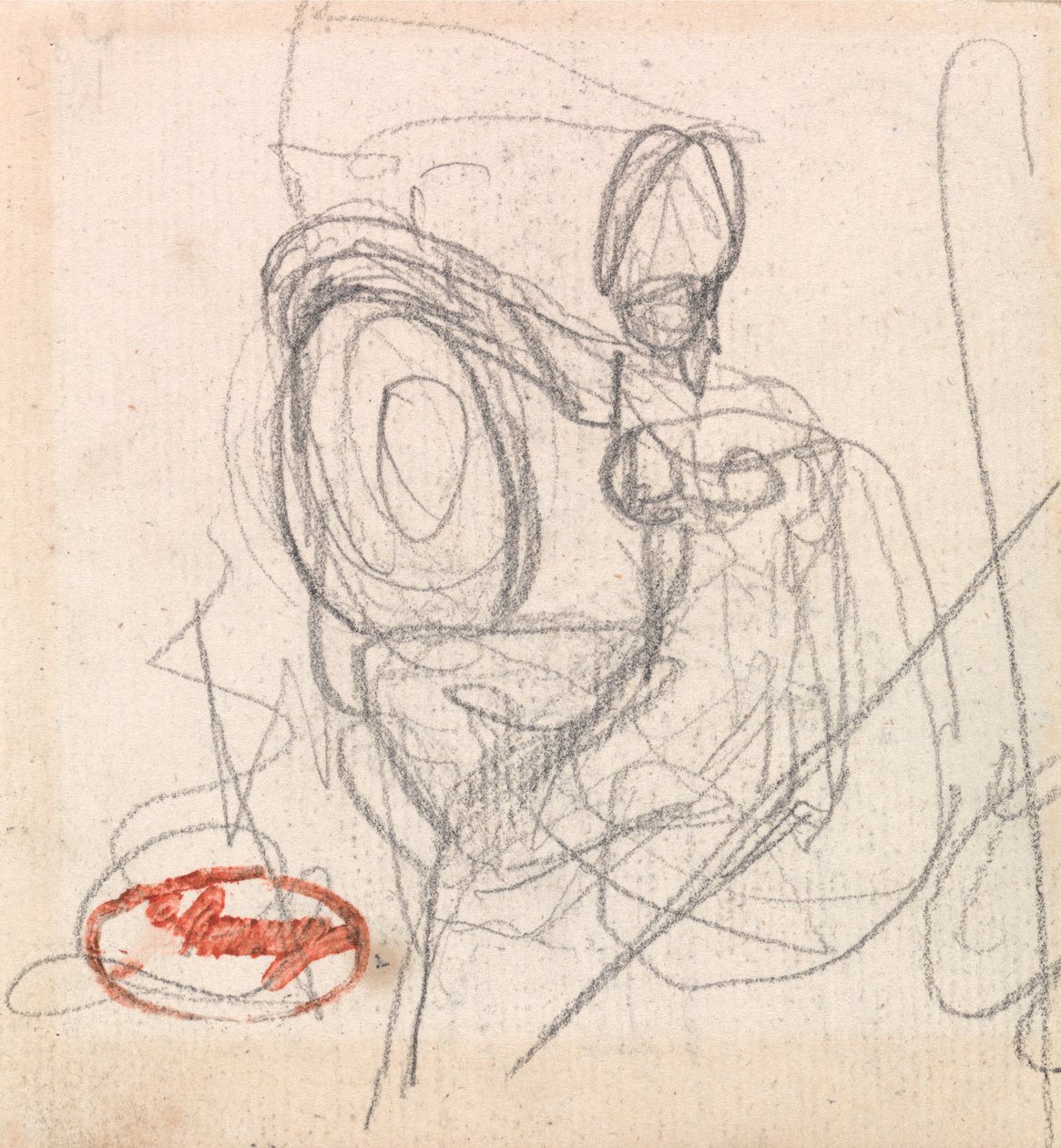 Figure assise avec casque et bouclier - George Romney