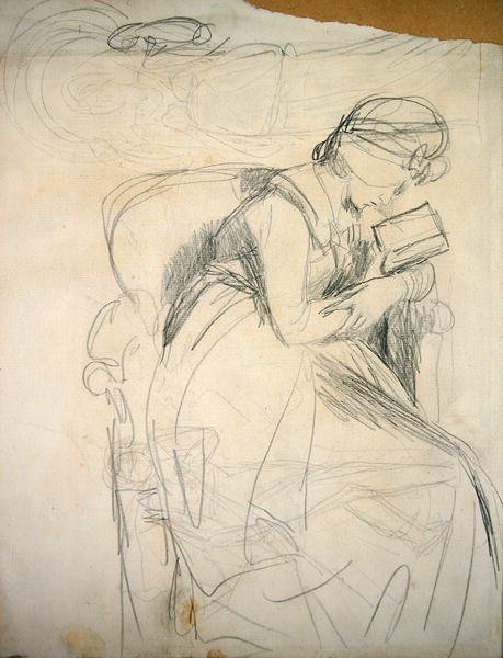 Serena lisant - George Romney