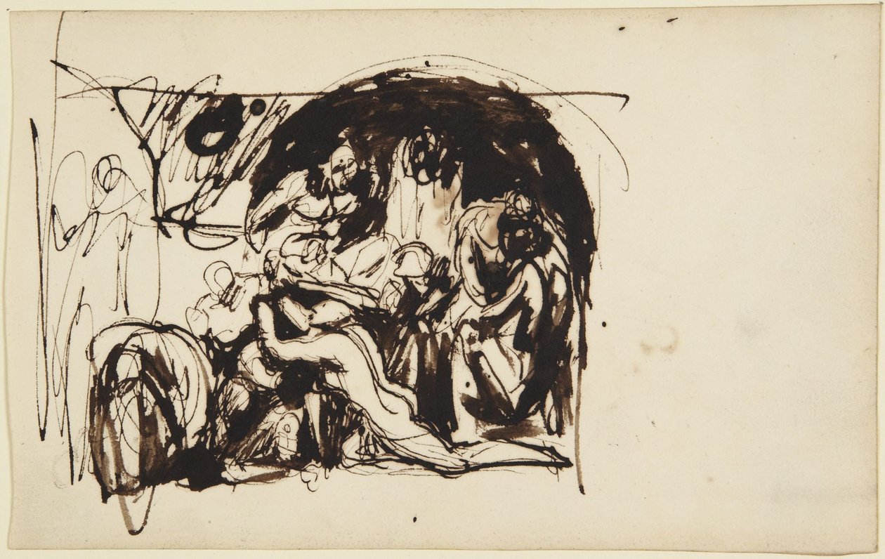 Esquisse pour la visite de Howard dans les prisons - George Romney