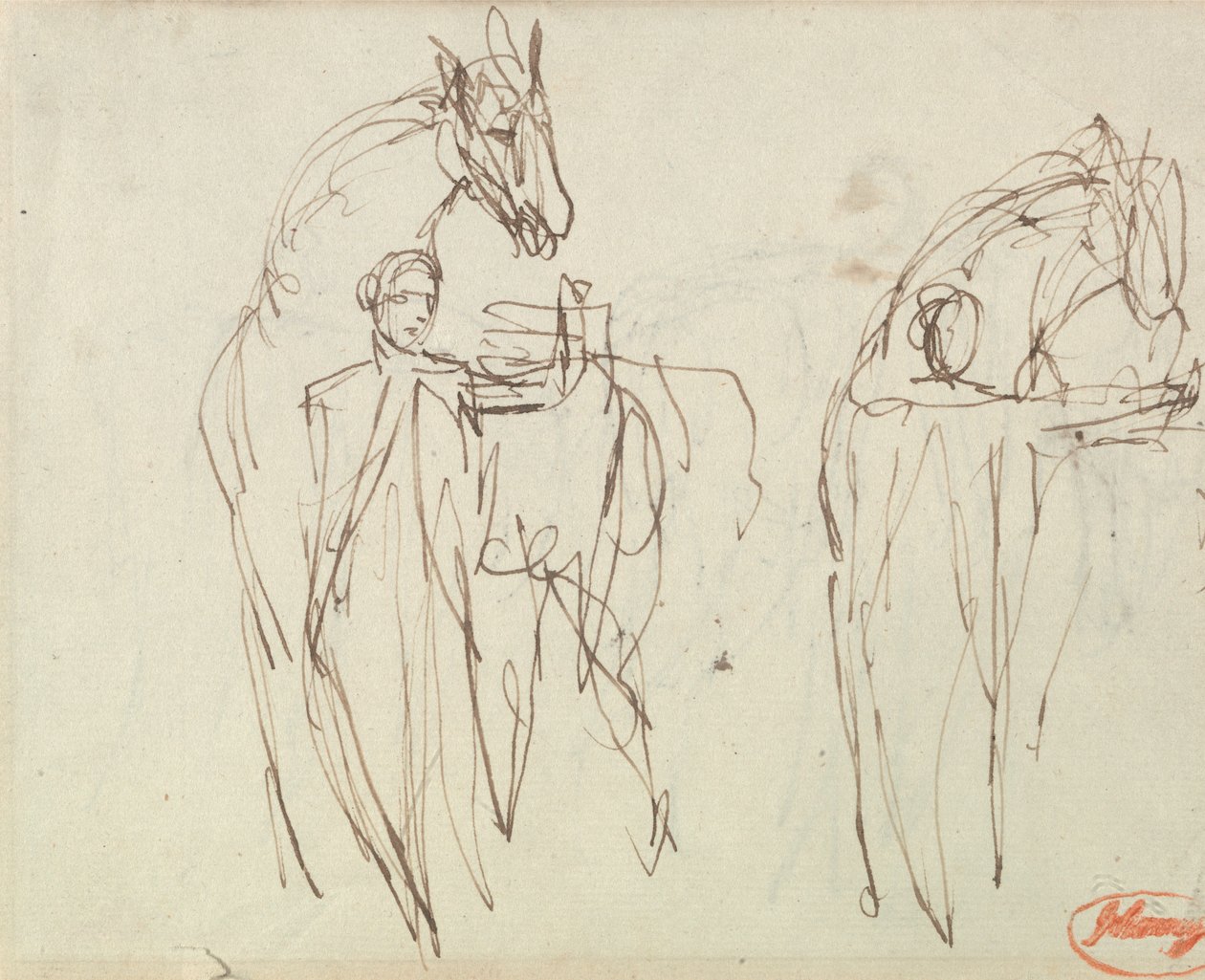 Esquisses pour « Un homme et son cheval » - George Romney
