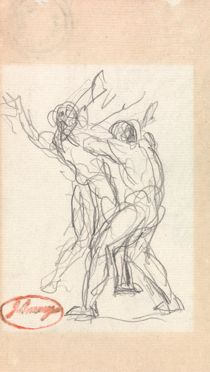 Deux hommes qui se battent - George Romney