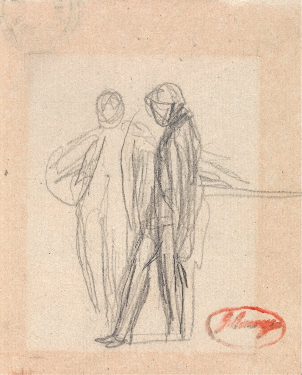 Deux personnages debout - George Romney