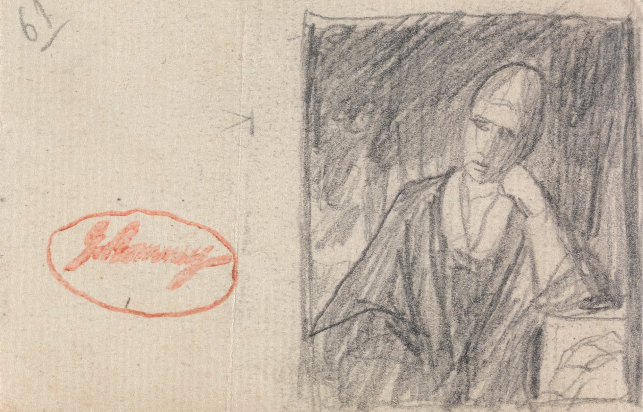 Femme posant sa tête sur un bras plié - George Romney