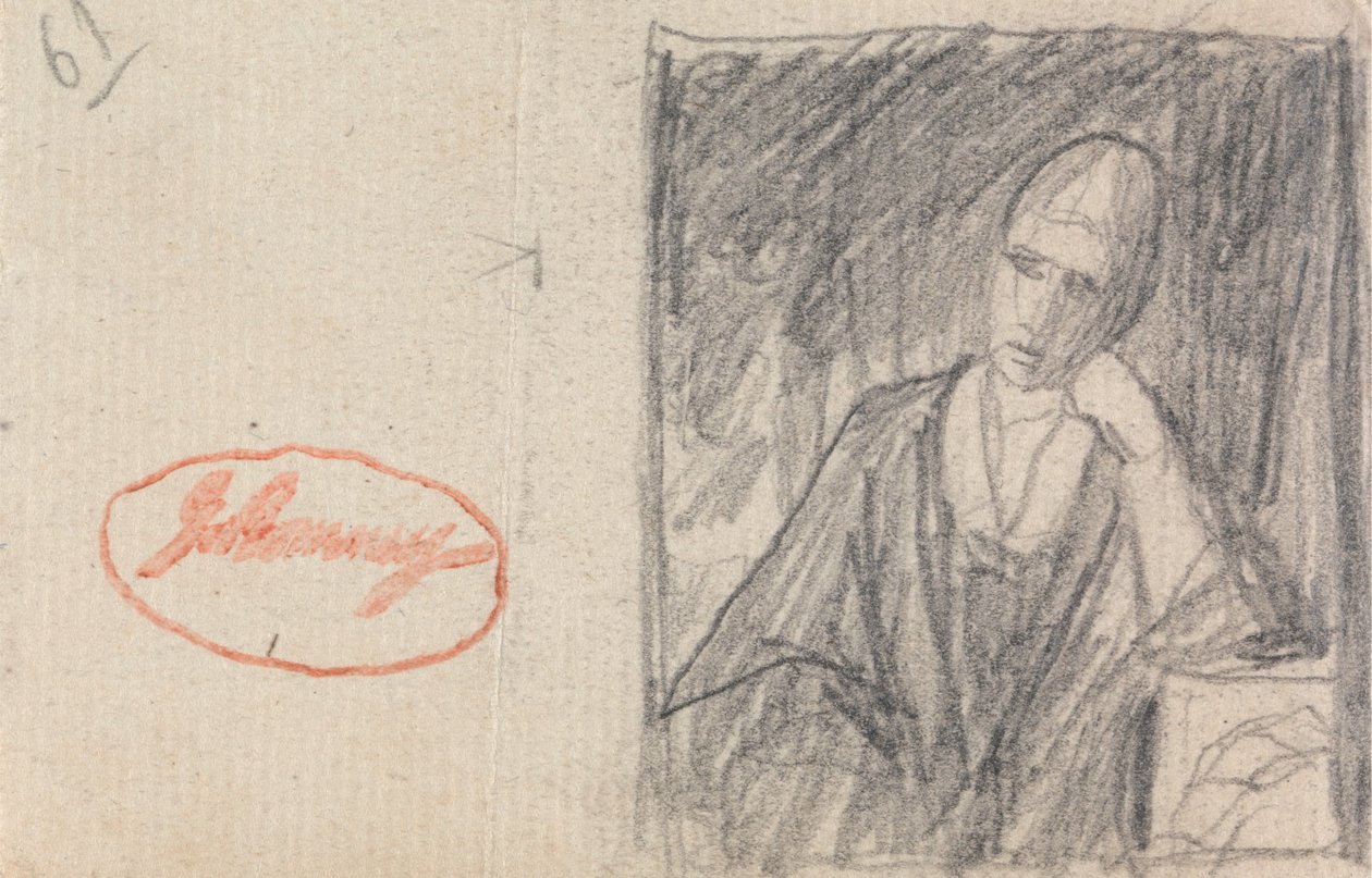 Femme posant sa tête sur son bras plié - George Romney