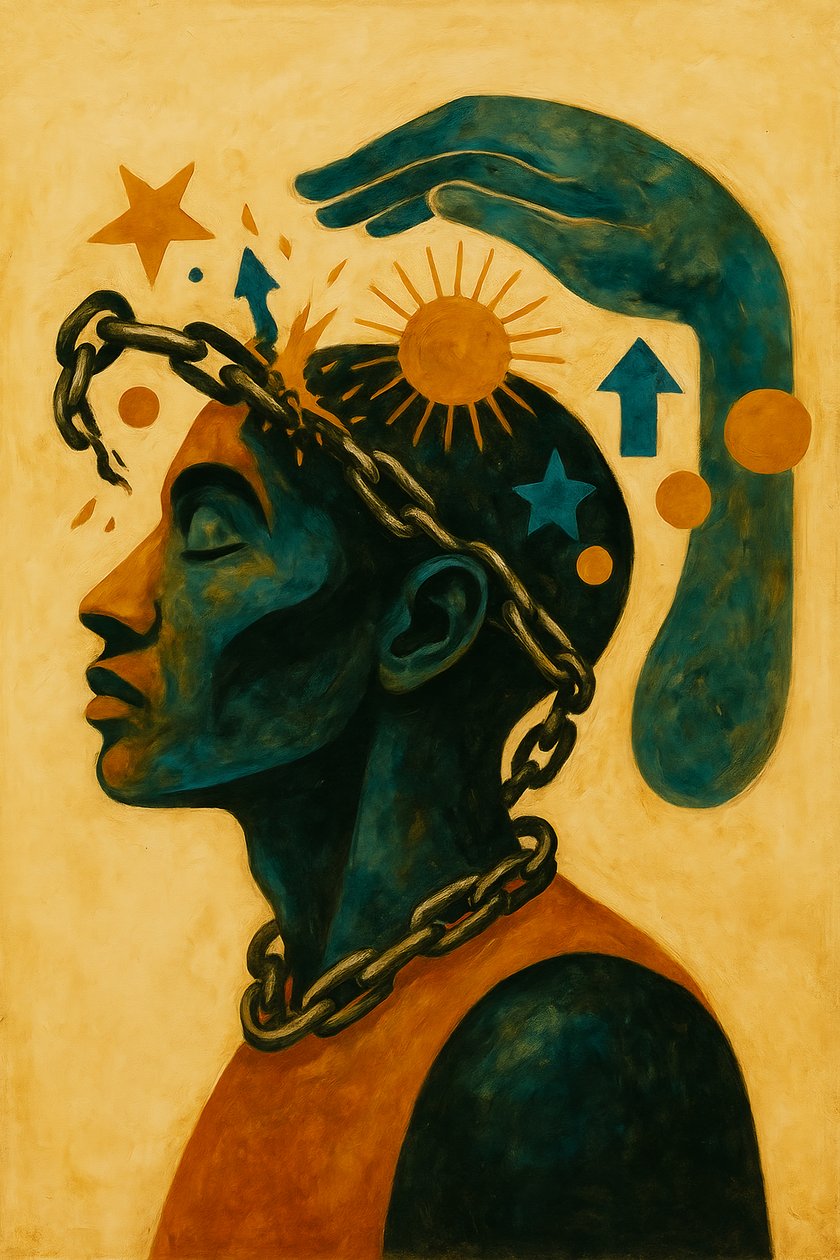 Breaking The Chain, 2025 (acrylique sur toile) - George Rosaly