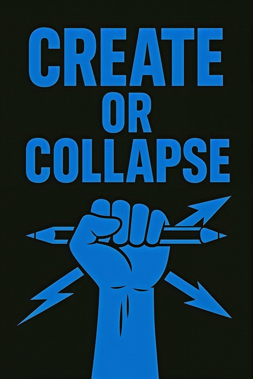 CREATE OR COLLAPSE, 2025 (acrylique sur toile) - George Rosaly