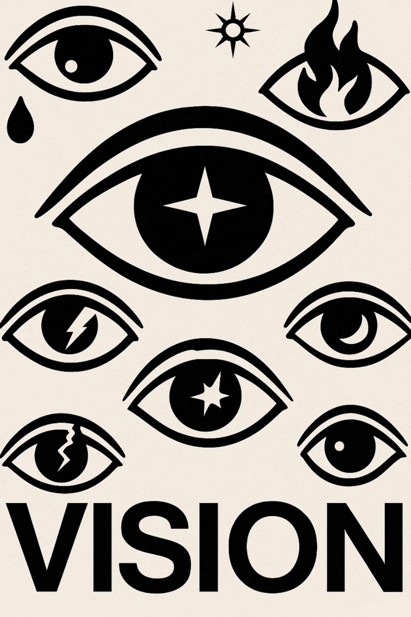 Eyes of Tomorrow, 2025 (acrylique sur toile) - George Rosaly