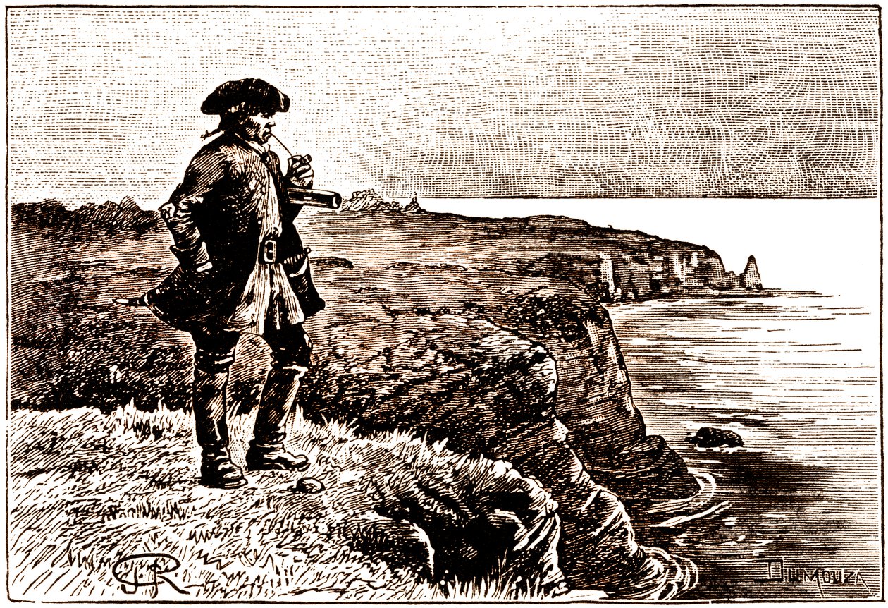 Le capitaine Billy Bones regardant l