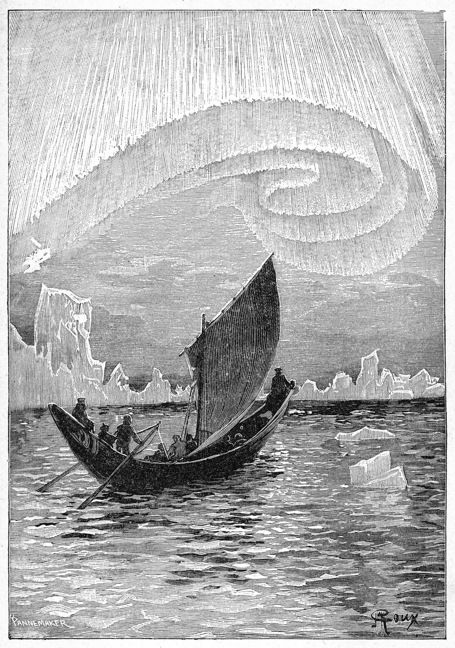 Illustration pour "Le sphinx des glaces" de Jules Verne - George Roux