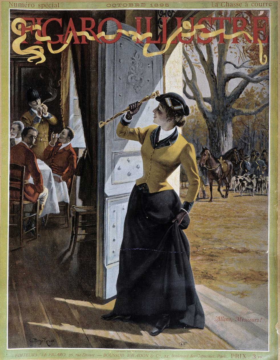 Femme en tenue de chasse - dans "Figaro Illustré" d