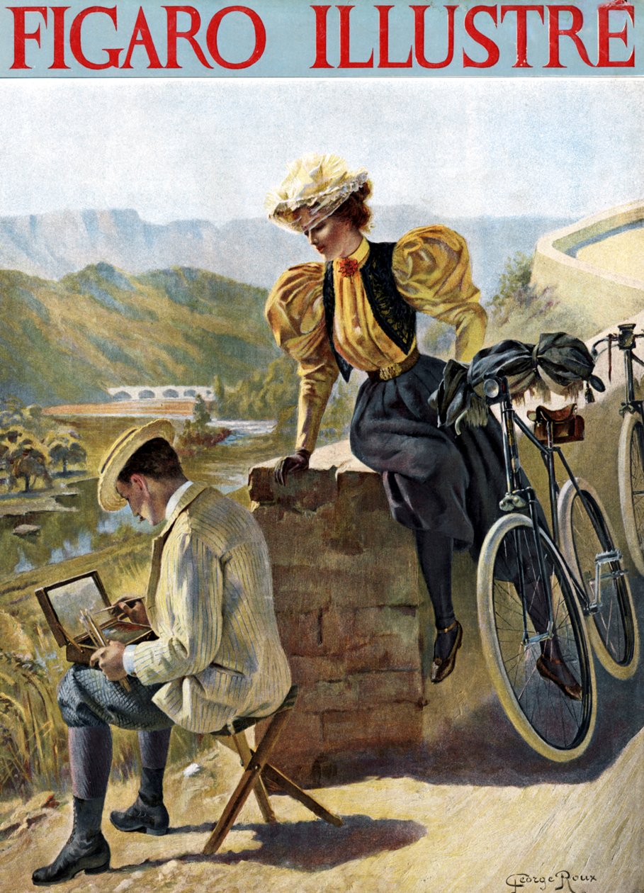 Jeune femme regardant un homme - George Roux