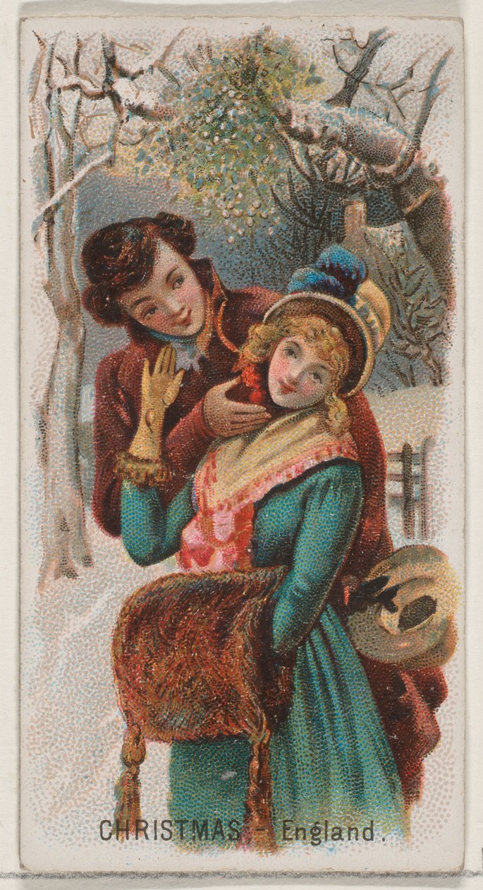 Noël, Angleterre, de la série Holidays N80 pour les cigarettes Duke, 1890 - George S. Harris and Sons