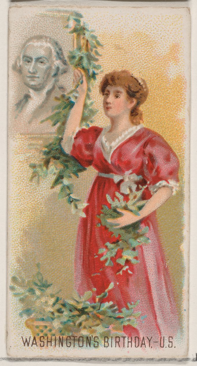 Anniversaire de George Washington, États-Unis, de la série Holidays N80 pour la marque Duke, 1890 - George S. Harris and Sons