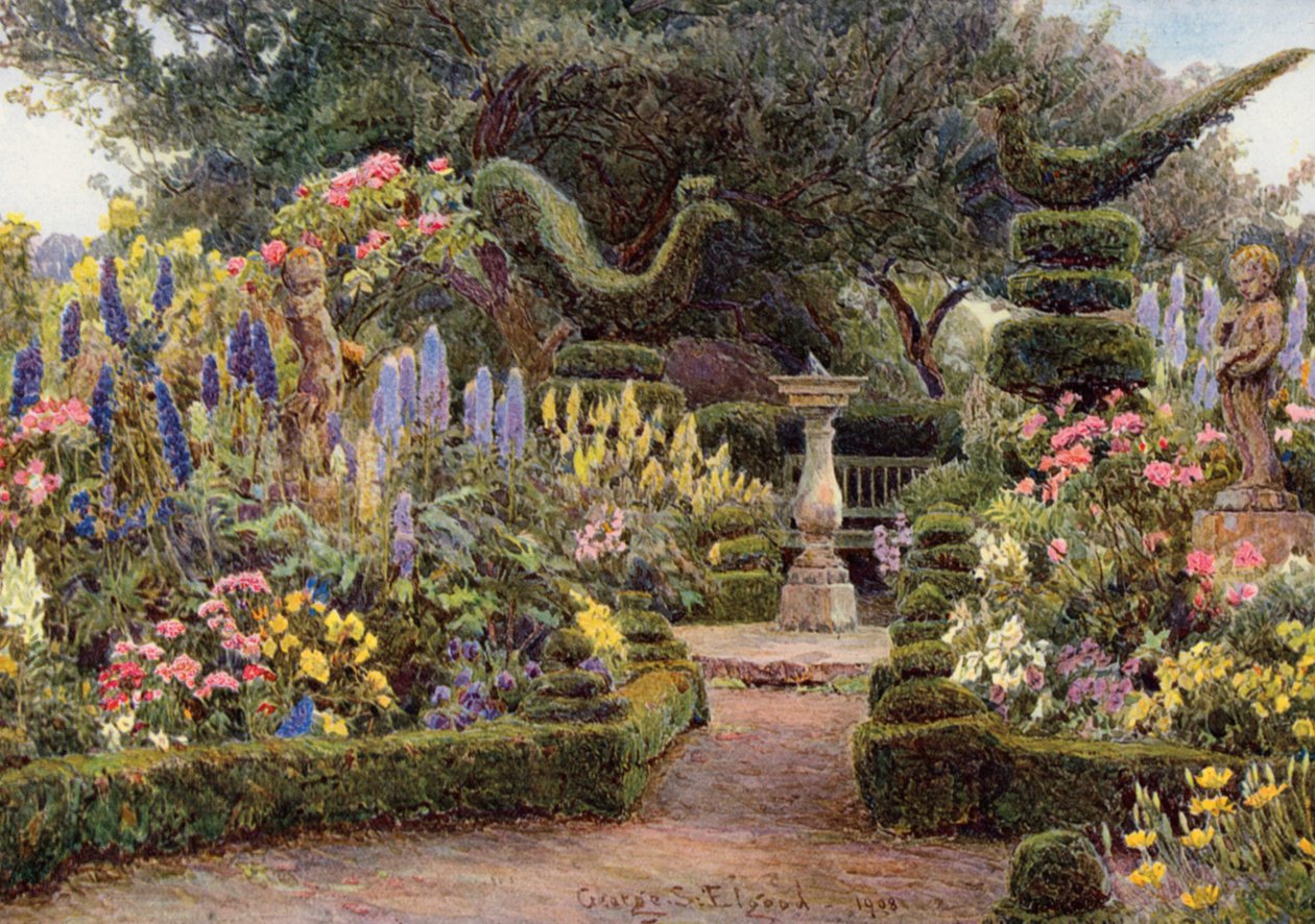 Le cadran de Raunscliffe, Leicestershire (lithographie couleur) - George Samuel Elgood