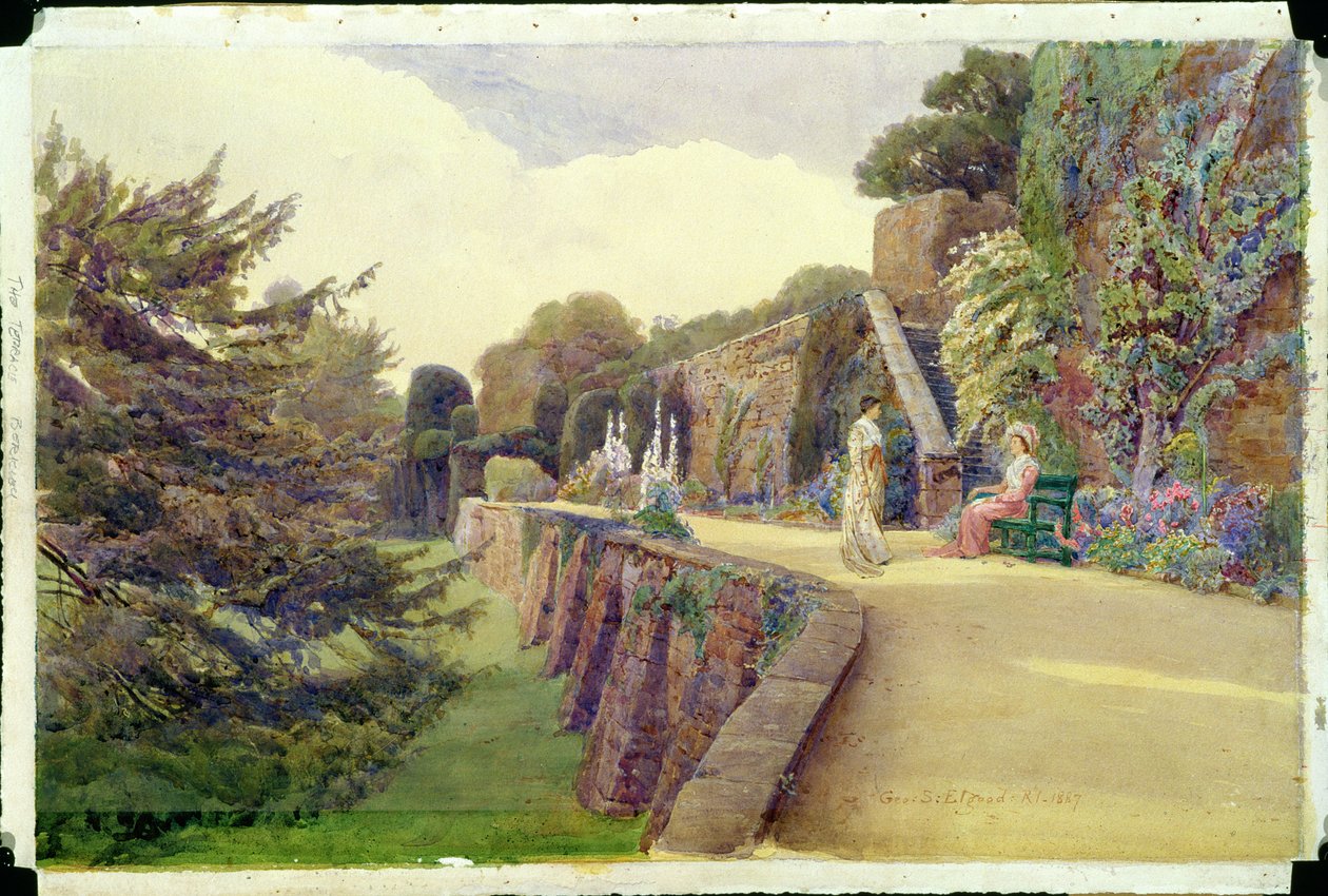 La terrasse au château de Berkeley, Gloucestershire, 1887 - George Samuel Elgood