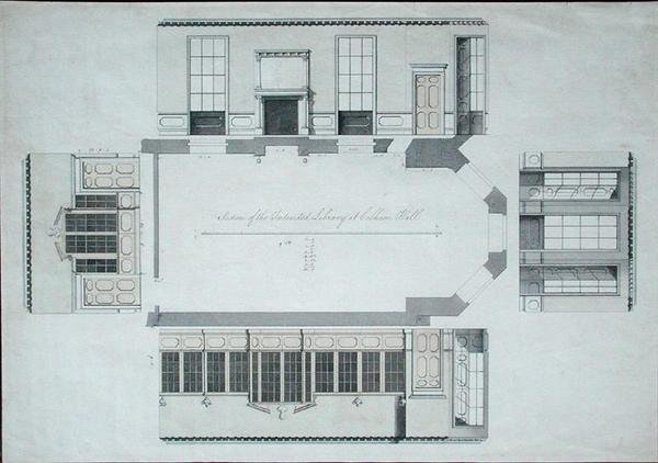 Section de la bibliothèque prévue à Cobham Hall, Kent - George Shakespeare