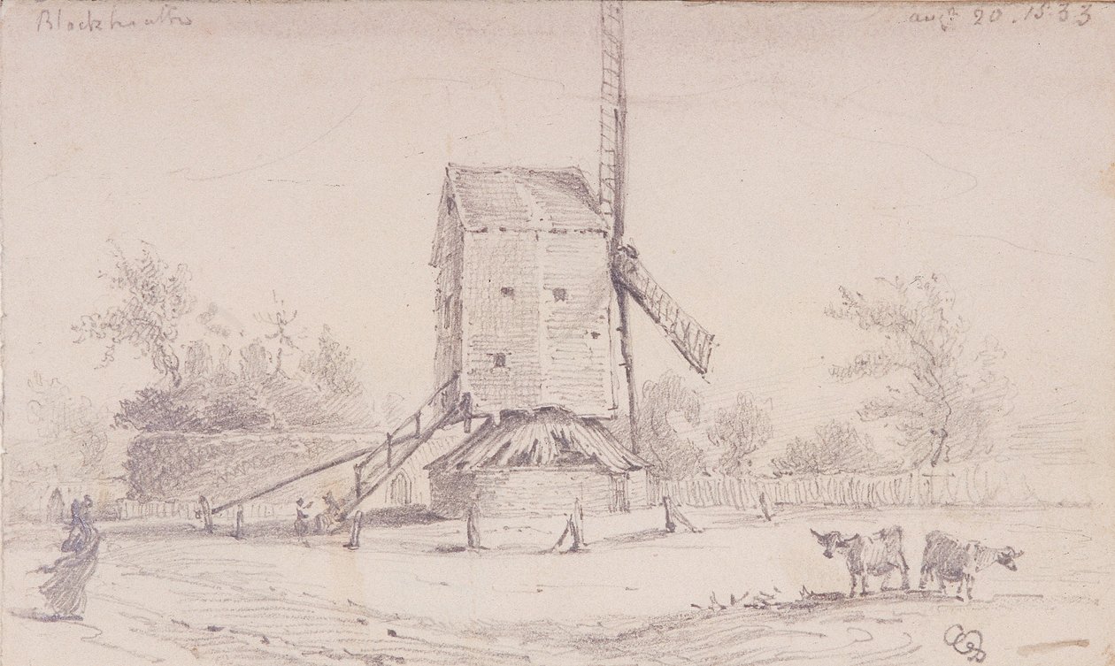 Vue du moulin à vent sur Blackheath, Greenwich, Londres - George Shepheard