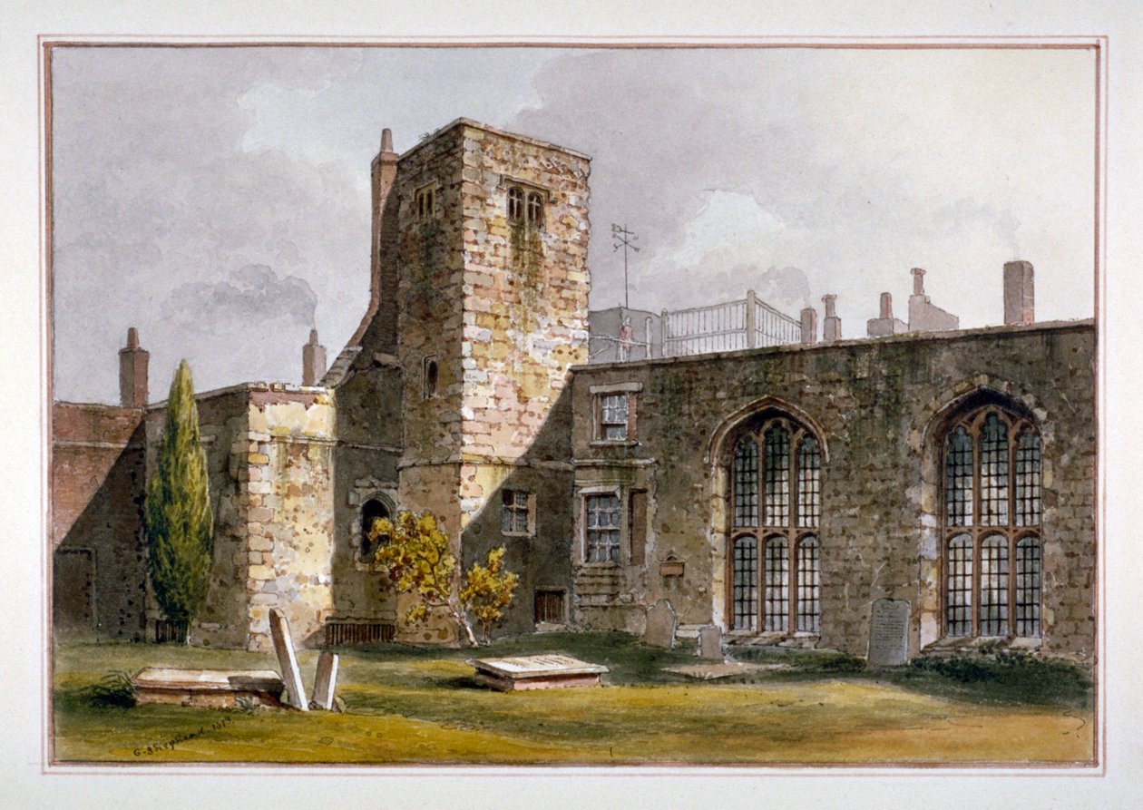 Vue de la chapelle Savoy, palais Savoy, Westminster, 1819 - George Shepherd