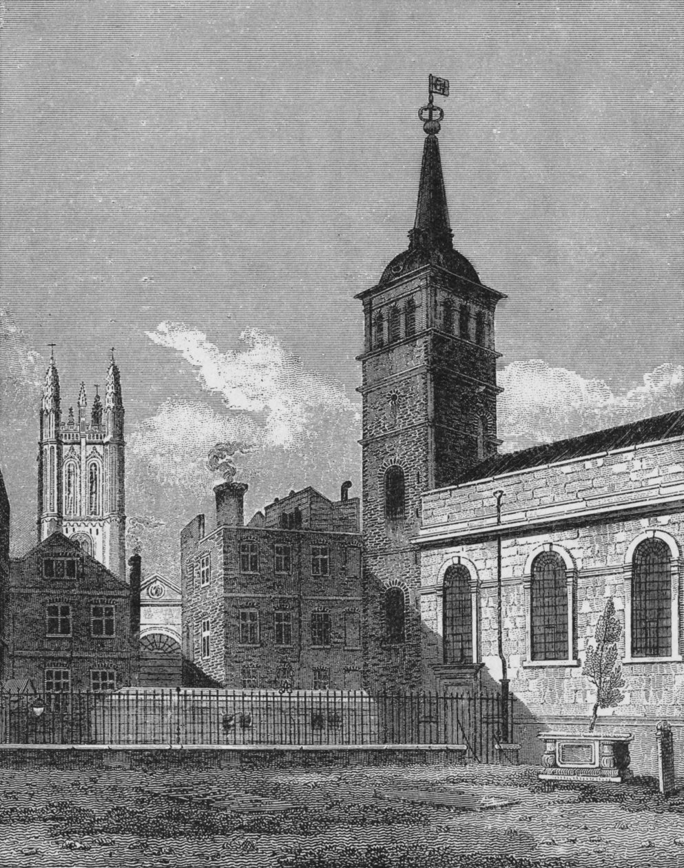 Église Saint-Pierre, Cornhill, City de Londres, 1811 - George Sidney Shepherd