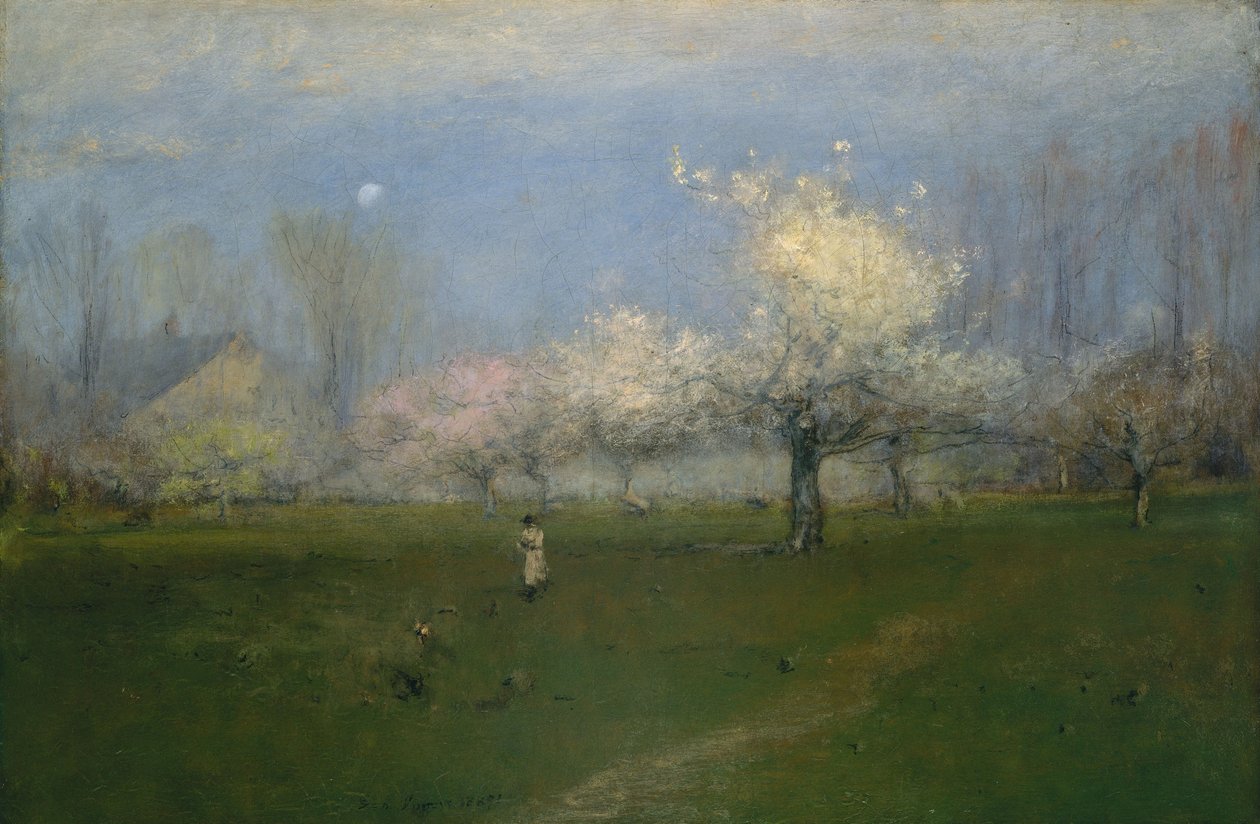 Fleurs de printemps, Montclair, New Jersey - George Snr. Inness