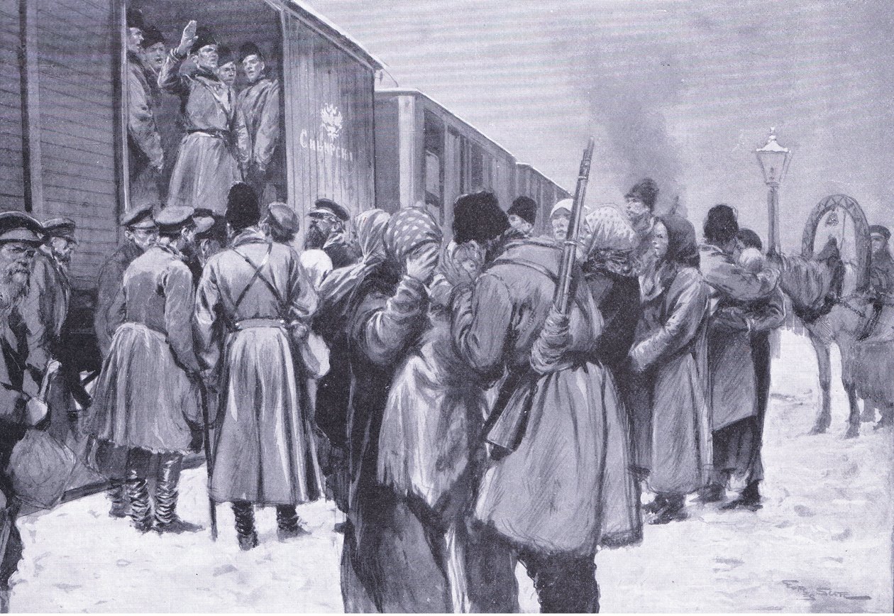 Départ des troupes russes pour l