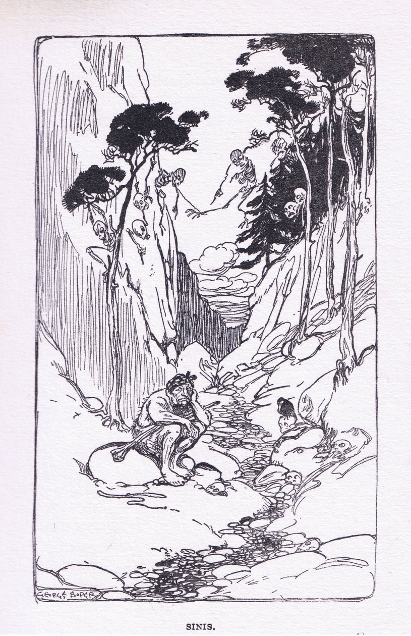 Sinis, du livre The Heroes publié par George Allen and Unwin 1929 - George Soper