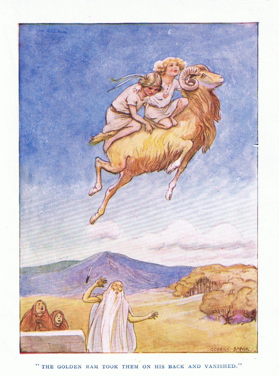Le bélier doré les a pris sur son dos et a disparu, de The Heroes publié par George Allen and Unwin 1929 - George Soper