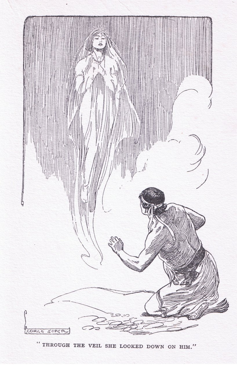 À travers le voile, elle le regardait, de The Heroes publié par George Allen and Unwin 1929 - George Soper