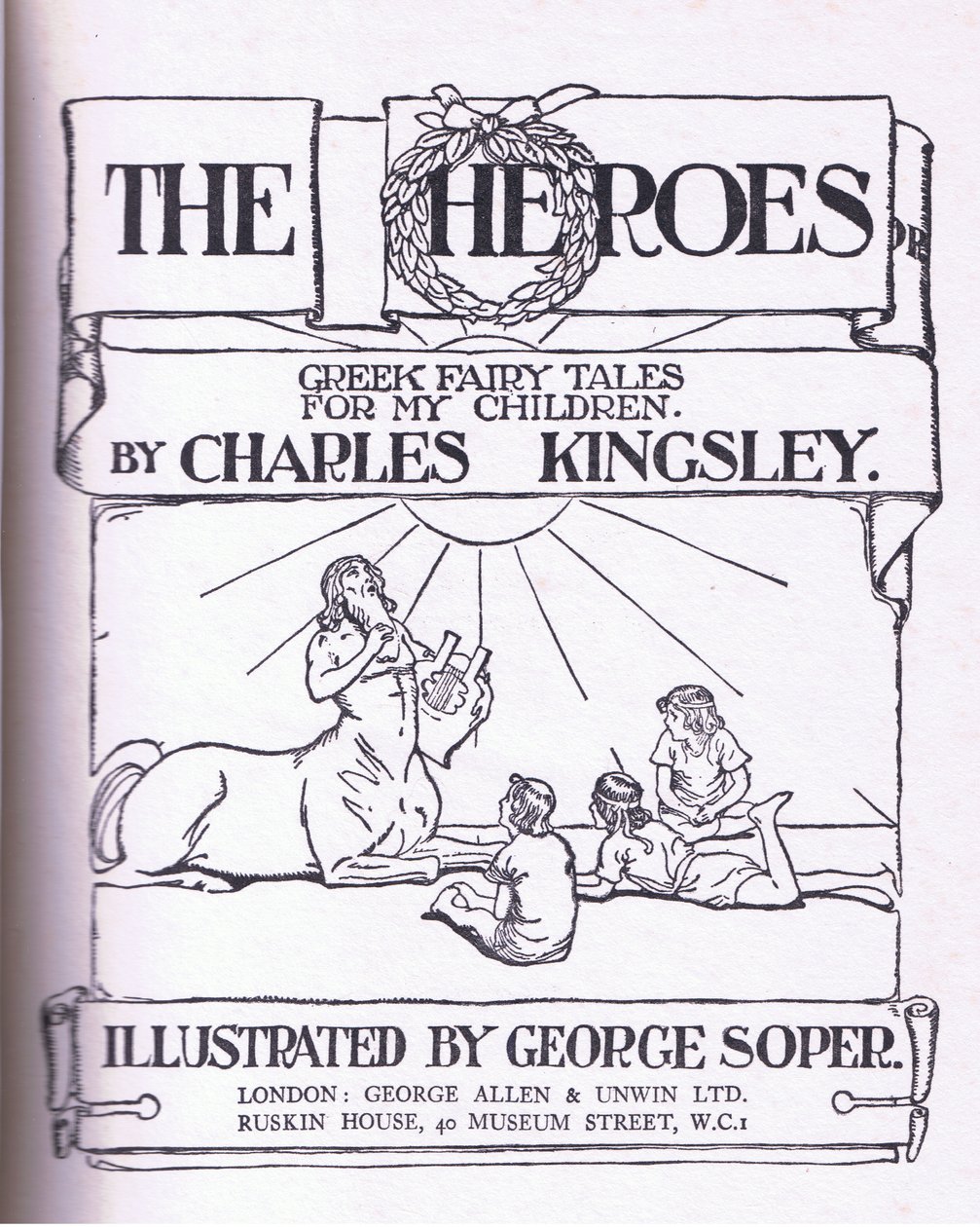 Page de titre, de The Heroes publié par George Allen and Unwin 1929 - George Soper