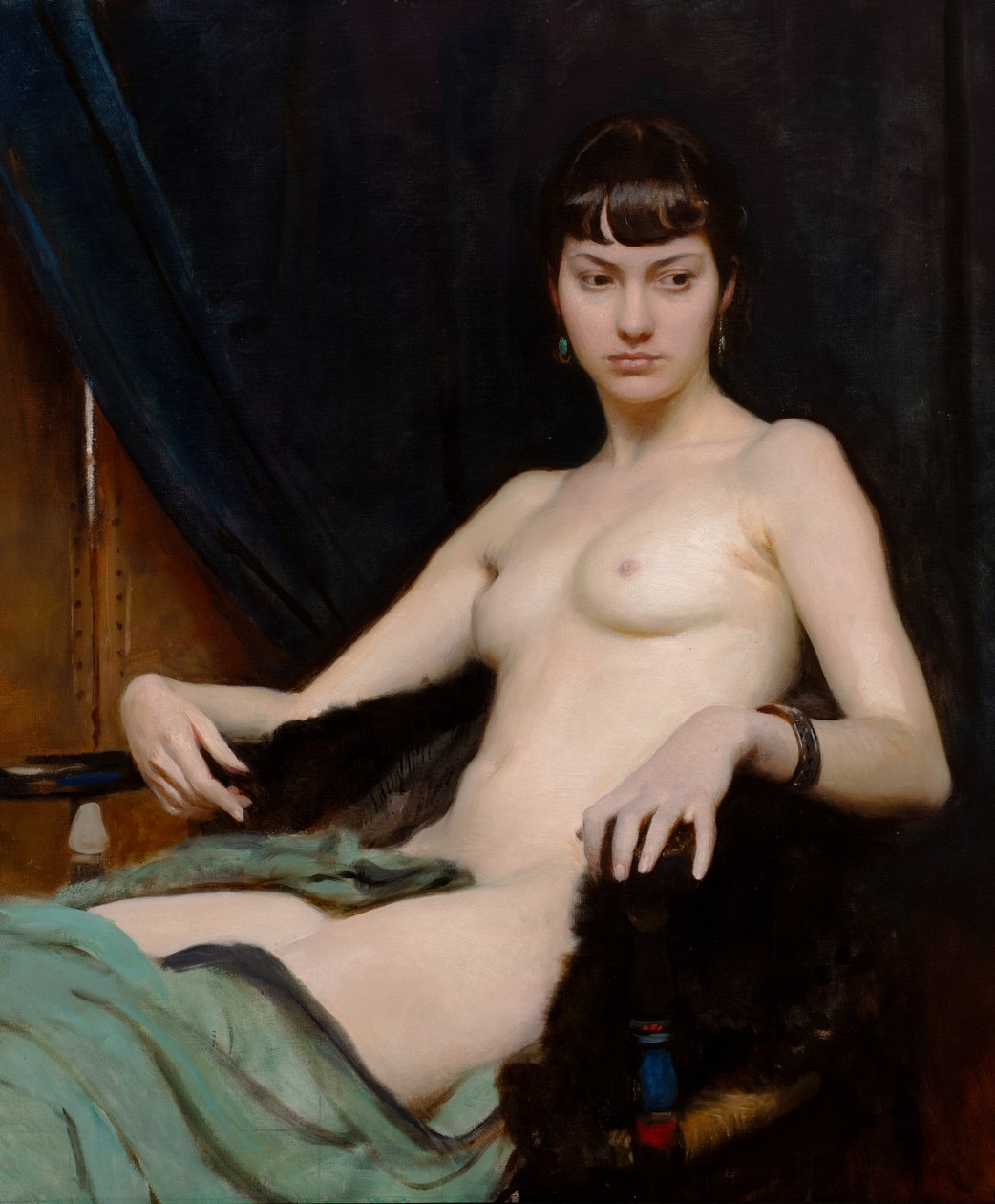 Une étude (huile sur toile) - George Spencer Watson