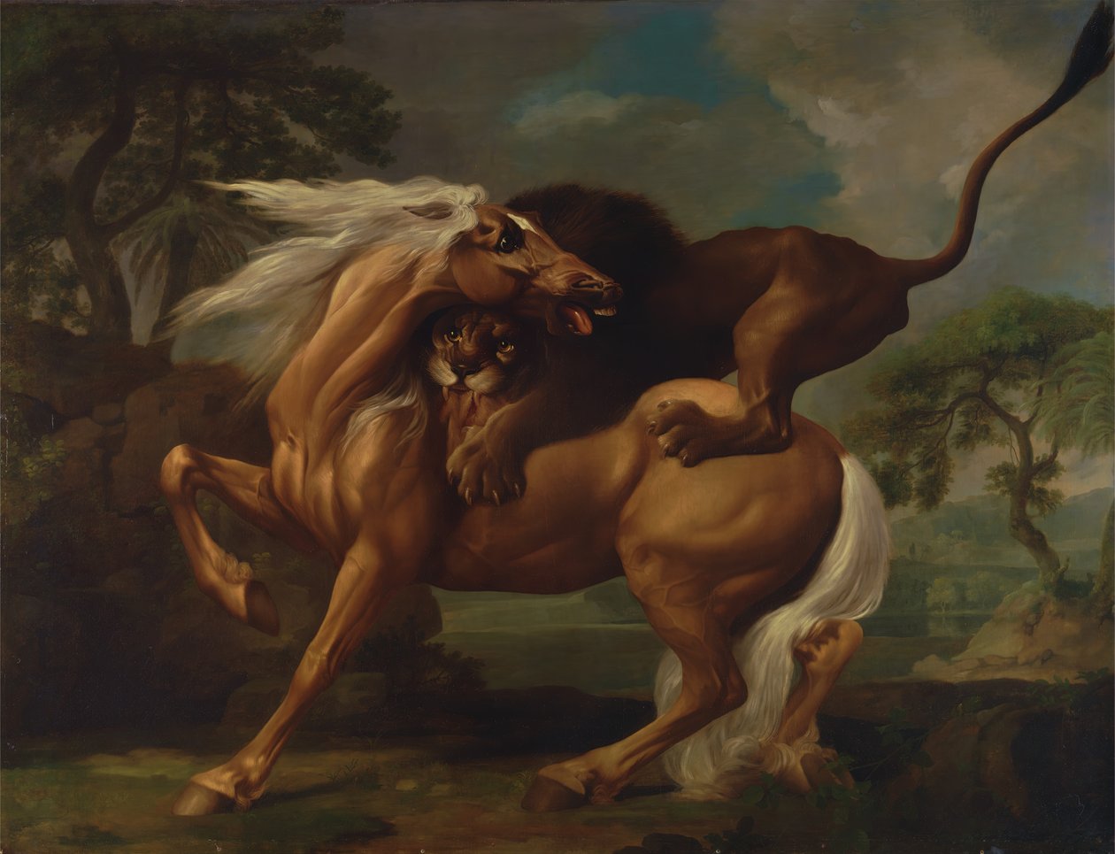 Un lion attaquant un cheval, 1762 - George Stubbs