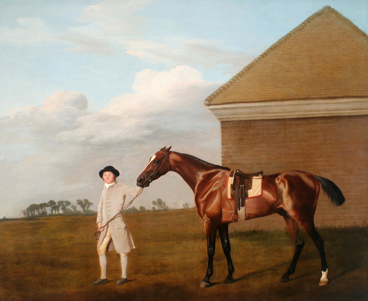 Firetail avec son entraîneur près de la maison de frottement sur Newmarket Heath, 1773 - George Stubbs