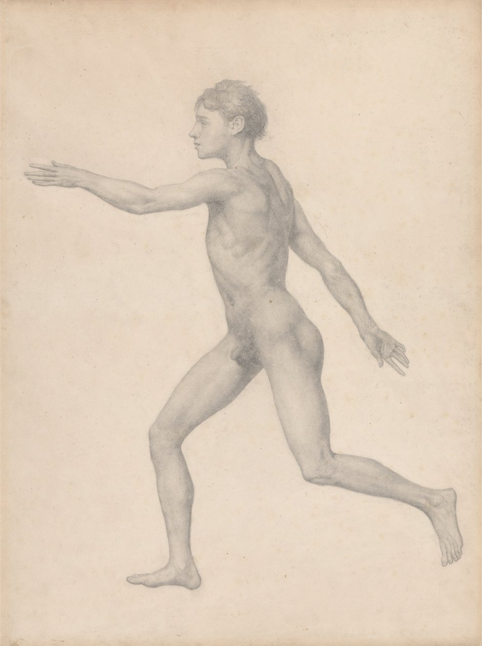Figure humaine, vue latérale, non disséquée (étude terminée pour la table VIII) - George Stubbs