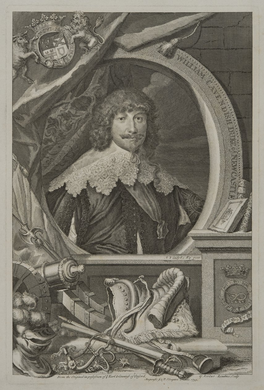 Portrait de William Cavendish, 1er duc de Newcastle, 1739 - George Vertue