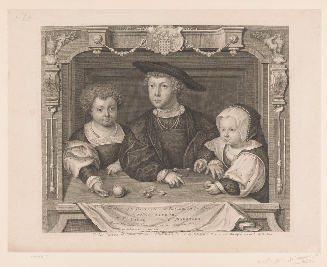 Portrait de Dorothea, Johan et Christina du Danemark - George Vertue
