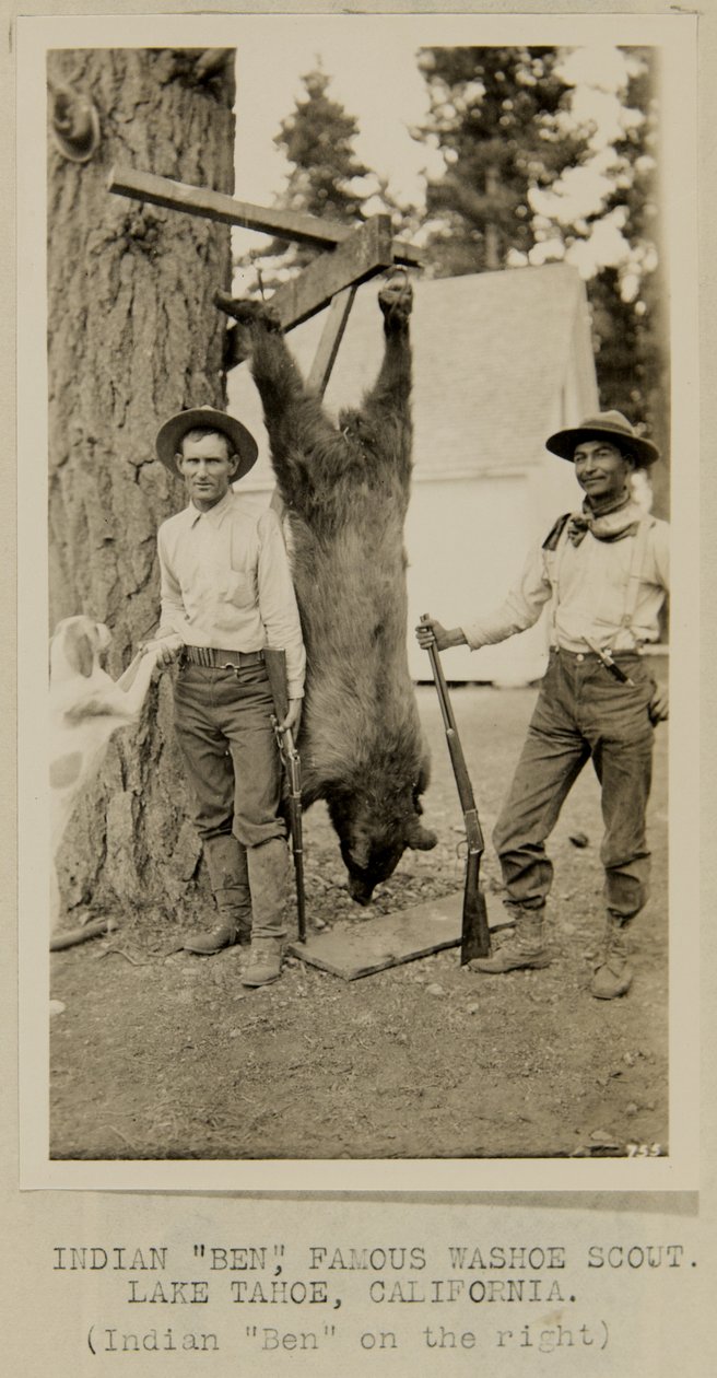 Indien "Ben", célèbre éclaireur Washoe. Lac Tahoe, Californie - George W. Ingalls