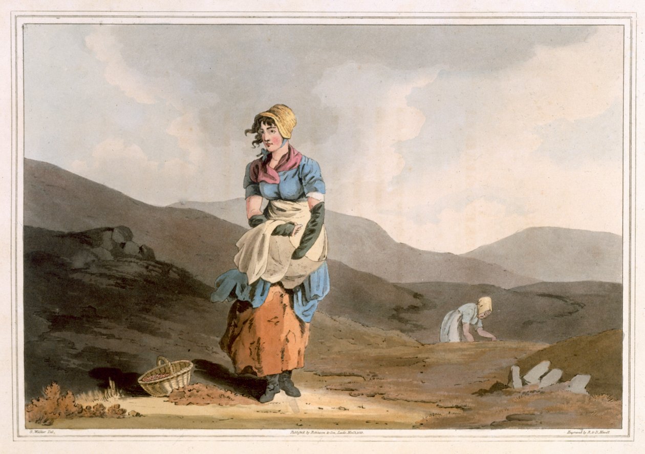 La fille aux canneberges, gravée par Robert Havell l