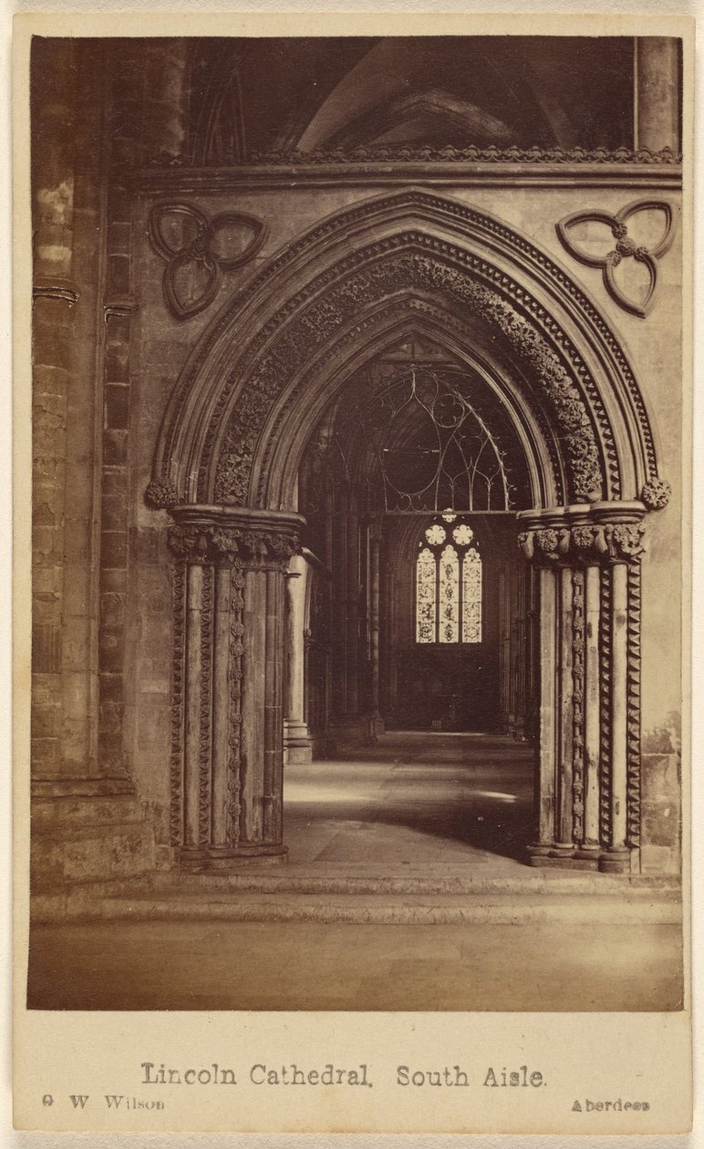 Cathédrale de Lincoln, bas-côté sud - George Washington Wilson