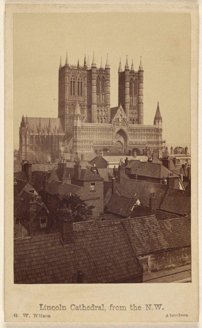Cathédrale de Lincoln, vue du nord-ouest - George Washington Wilson