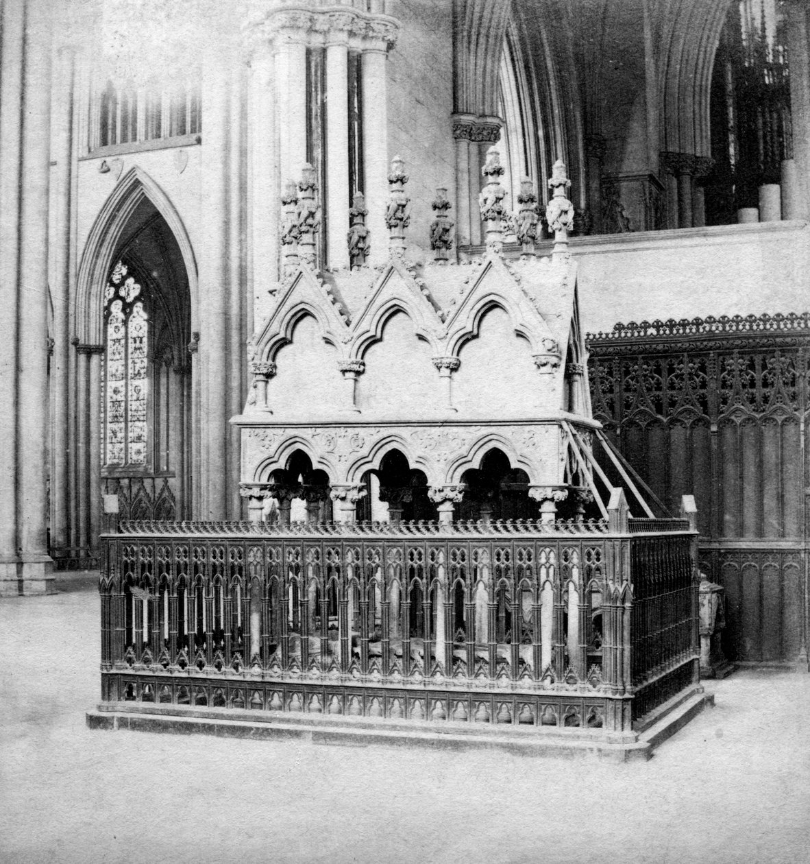 Monument de Walter de Grey, York Minster, York, North Yorkshire, début du 20ème siècle - George Washington Wilson