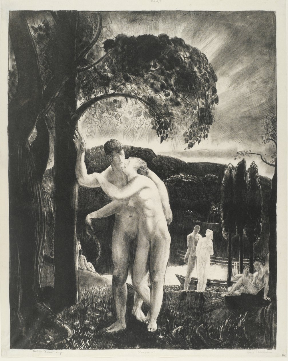 Amour, série Les Hommes comme des Dieux, 1923 - George Wesley Bellows