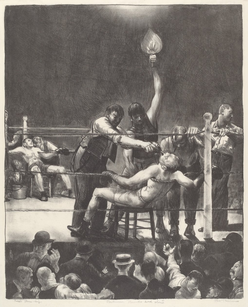 Entre les rounds, petite, deuxième pierre, 1923 - George Wesley Bellows
